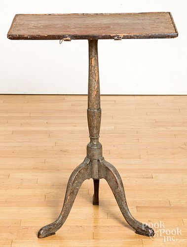 PAINTED PINE CANDLESTAND, 19TH