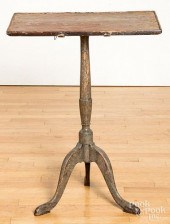 PAINTED PINE CANDLESTAND, 19TH