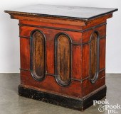 PAINTED PINE COUNTER, LATE 19T