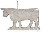PAINTED PINE COW WEATHERVANE<b