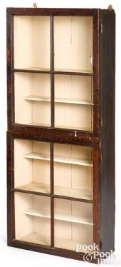 PAINTED PINE DISPLAY CABINET,