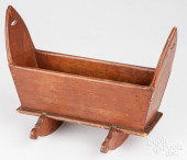 PAINTED PINE DOLL CRADLE<br>Pa