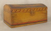 Painted pine dome lid box by P