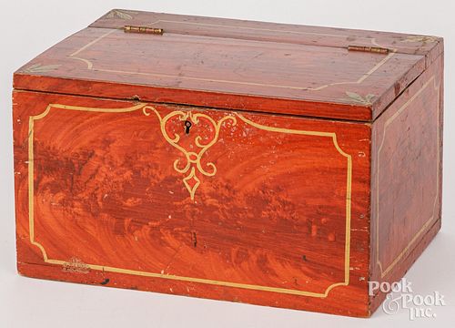 PAINTED PINE DRESSER BOX, LATE 19TH
