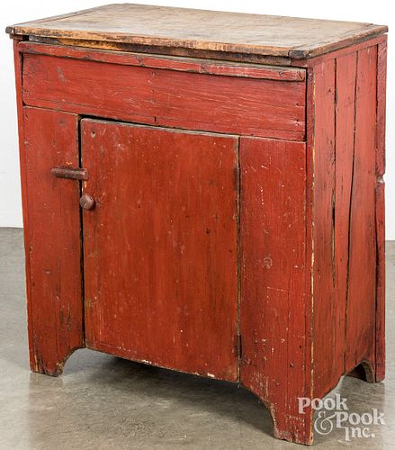 PAINTED PINE DRYSINK, LATE 19TH