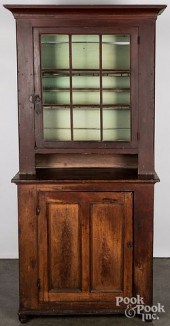 PAINTED PINE DUTCH CUPBOARD, 1
