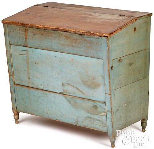 PAINTED PINE FALL FRONT BIN, 19TH