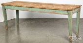 PAINTED PINE FARM TABLE, 19TH
