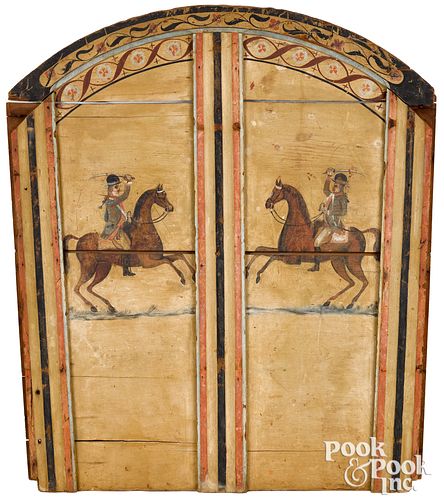 PAINTED PINE FIREBOARD, 19TH