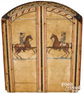PAINTED PINE FIREBOARD, 19TH C