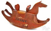 PAINTED PINE FOLK ART ROCKING