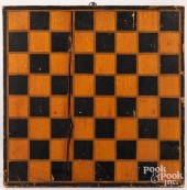 PAINTED PINE GAMEBOARD, 19TH C