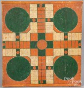 PAINTED PINE GAMEBOARD, 19TH C