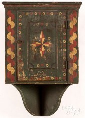 PAINTED PINE HANGING CORNER CU
