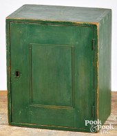 PAINTED PINE HANGING CUPBOARD,
