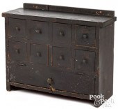 PAINTED PINE HANGING CUPBOARD,