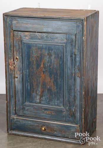 PAINTED PINE HANGING CUPBOARD,