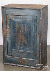 PAINTED PINE HANGING CUPBOARD,