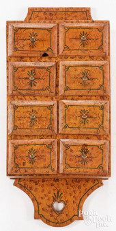 PAINTED PINE HANGING CUPBOARD,