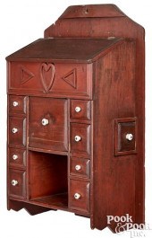 PAINTED PINE HANGING CUPBOARD,