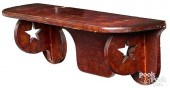 PAINTED PINE HANGING SHELF, 19