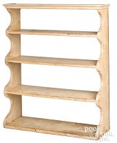 PAINTED PINE HANGING SHELF, 19