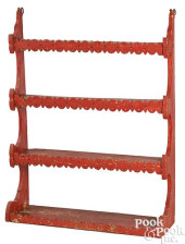 PAINTED PINE HANGING SHELF, LA