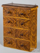 PAINTED PINE HANGING SPICE BOX