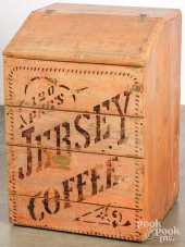 PAINTED PINE JERSEY COFFEE BIN