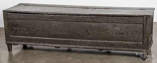 PAINTED PINE LIFT LID BENCH, 19TH