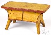 PAINTED PINE LIFT LID STOOL, 1