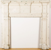 PAINTED PINE MANTEL, EARLY 19T