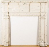 PAINTED PINE MANTEL, EARLY 19T