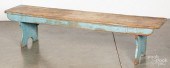 PAINTED PINE MORTISED BENCH, 1