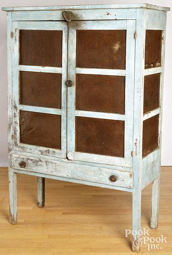 PAINTED PINE PIE SAFE, 19TH