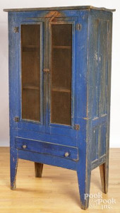 PAINTED PINE PIE SAFE, LATE 19