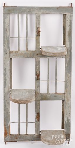 PAINTED PINE PIGEON CAGE DOOR,