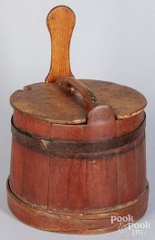 PAINTED PINE PIGGIN, 19TH C.Pa