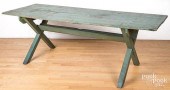 PAINTED PINE SAWBUCK TABLE, CA