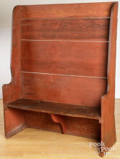 PAINTED PINE SETTLE, 19TH C.<b
