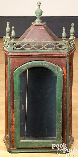 PAINTED PINE SHRINE STYLE DISPLAY