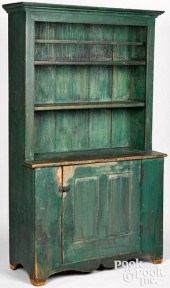 PAINTED PINE STEPBACK CUPBOARD