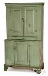 PAINTED PINE STEPBACK CUPBOARD