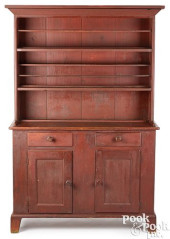PAINTED PINE STEPBACK CUPBOARD