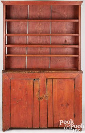 PAINTED PINE STEPBACK CUPBOARD