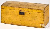 PAINTED PINE STORAGE BOX, 19TH