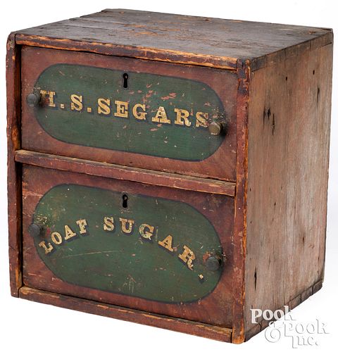 PAINTED PINE TABLE TOP CABINET,