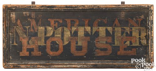 PAINTED PINE TRADE SIGN, EARLY 19TH