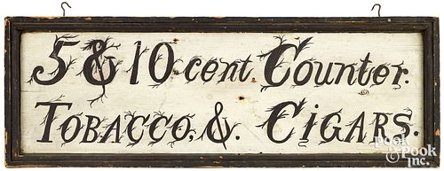 PAINTED PINE TRADE SIGN, LATE