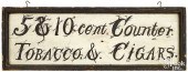 PAINTED PINE TRADE SIGN, LATE